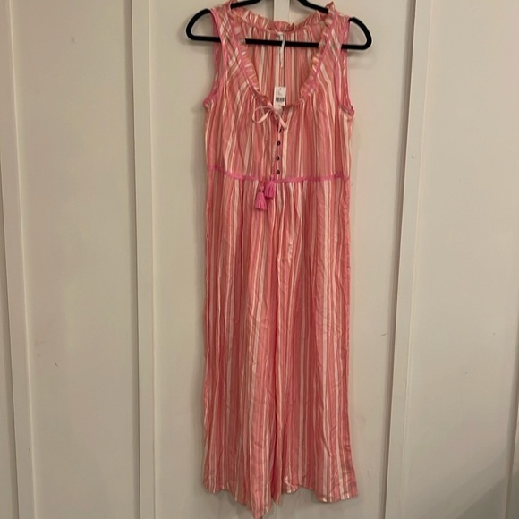 Anthropologie Visayas Striped Lounge Jumpsuir - Picture 3 of 7